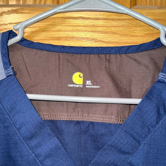 🔗Mens Carhartt Scrub Top- Navy - Picture 2 of 7